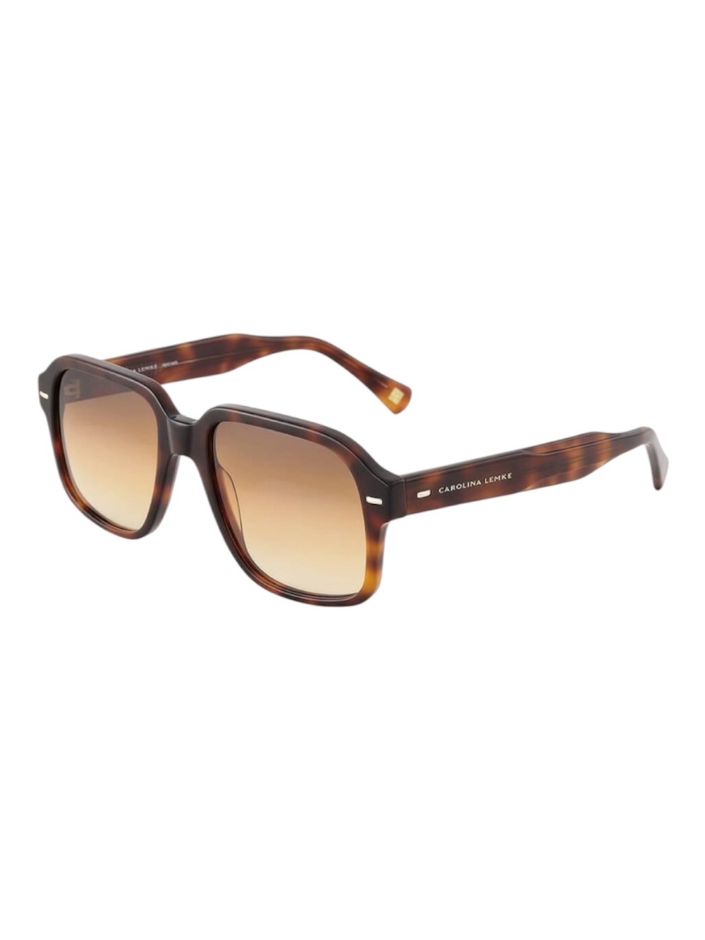 NEW Carolina Lemke Carlton Brown Demi Havana Tortoise Oversized Sunglasses